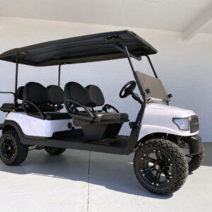 electric White Alpha Lifted 6 Passenger Limo Club Car.2
